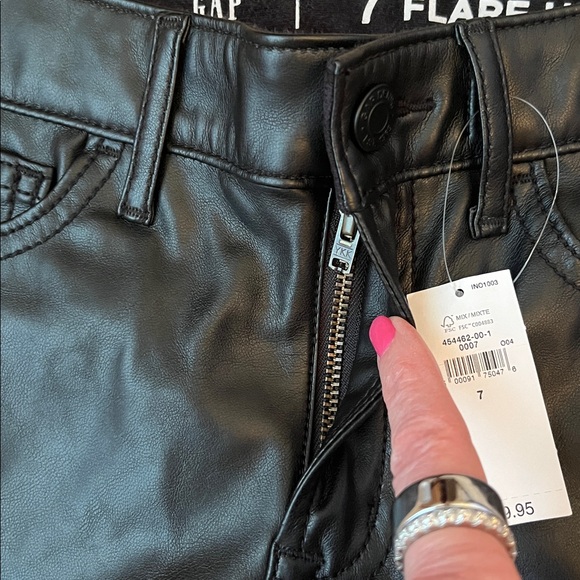 NWT Gap Faux Leather Girls High Rise Flares - Picture 4 of 9